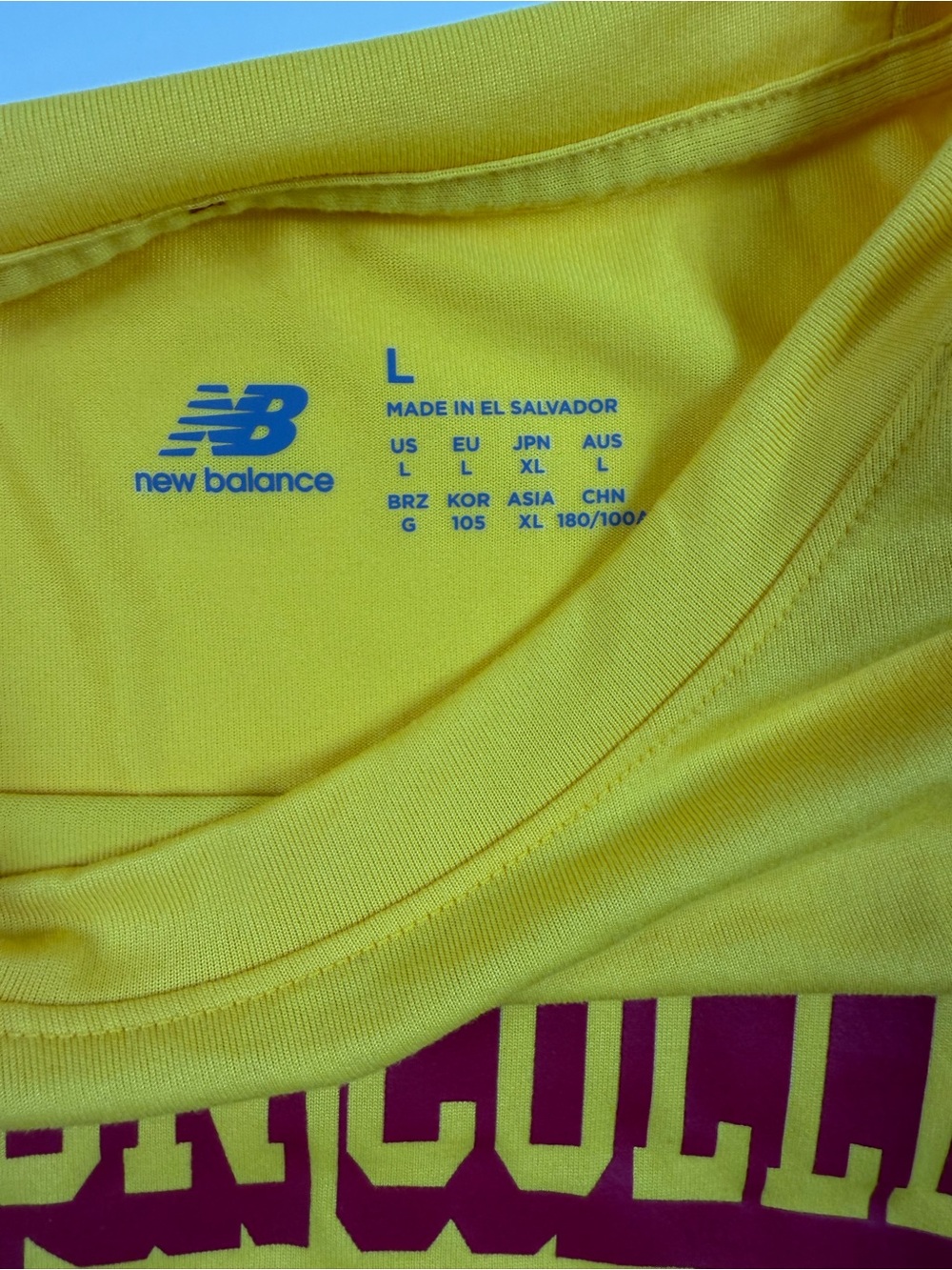 New Balance Boston College Super Fan Tee - Yellow With Maroon Logo Large View 3